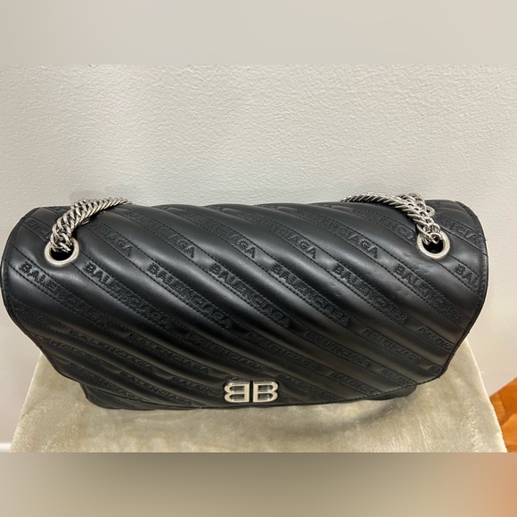 Balenciaga Lock Round Large Leather Shoulder Bag - Picture 2 of 9